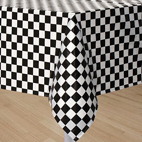 Plastic Table Cover/B&W Check