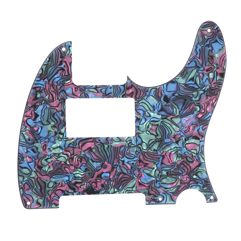 8 Holes Abalone Style Acrylic Pickguard, Guitar Humbucker Guard Replacement for Telecaster TL Style Electric Guitar