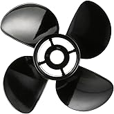 Mercury Spitfire 4-Blade Aluminum Propeller, 14&rdquo; Diameter x 19&rdquo; Pitch, Right Hand Rotation