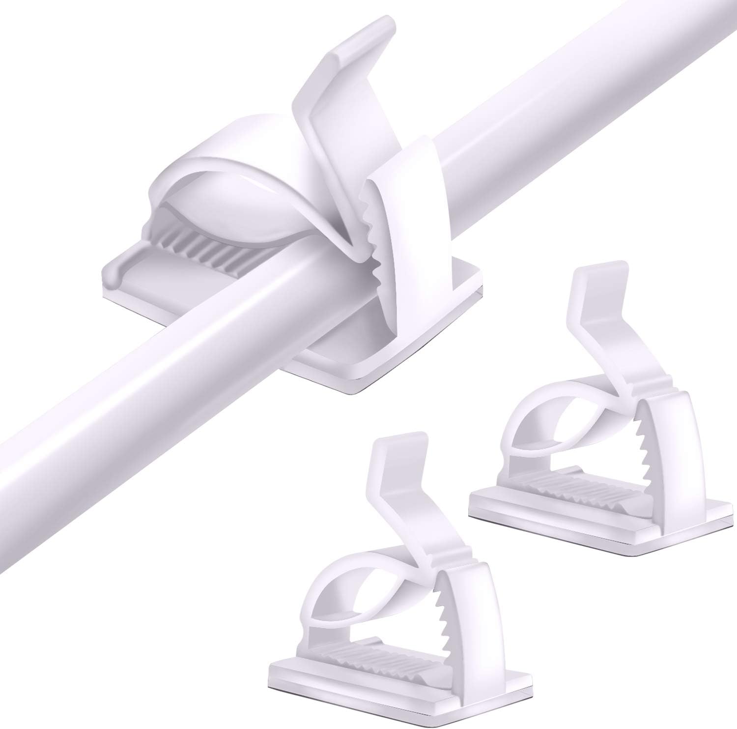 BQTQ 150 Pieces Cable Management Clips Adjustable Cable Holder Self Adhesive Cord Organizer for