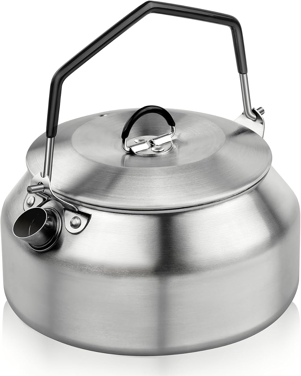 Flintronic 0.8L Camping Kettle Stainless Steel Outdoor Pot 0.8 L Lightweight