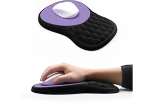 Ergonomic Mouse Pad with Wrist Support, Memory Foam Mousepad with Massage Design, Wrist Rest Mouse Pads for Carpal Tunnel Pai