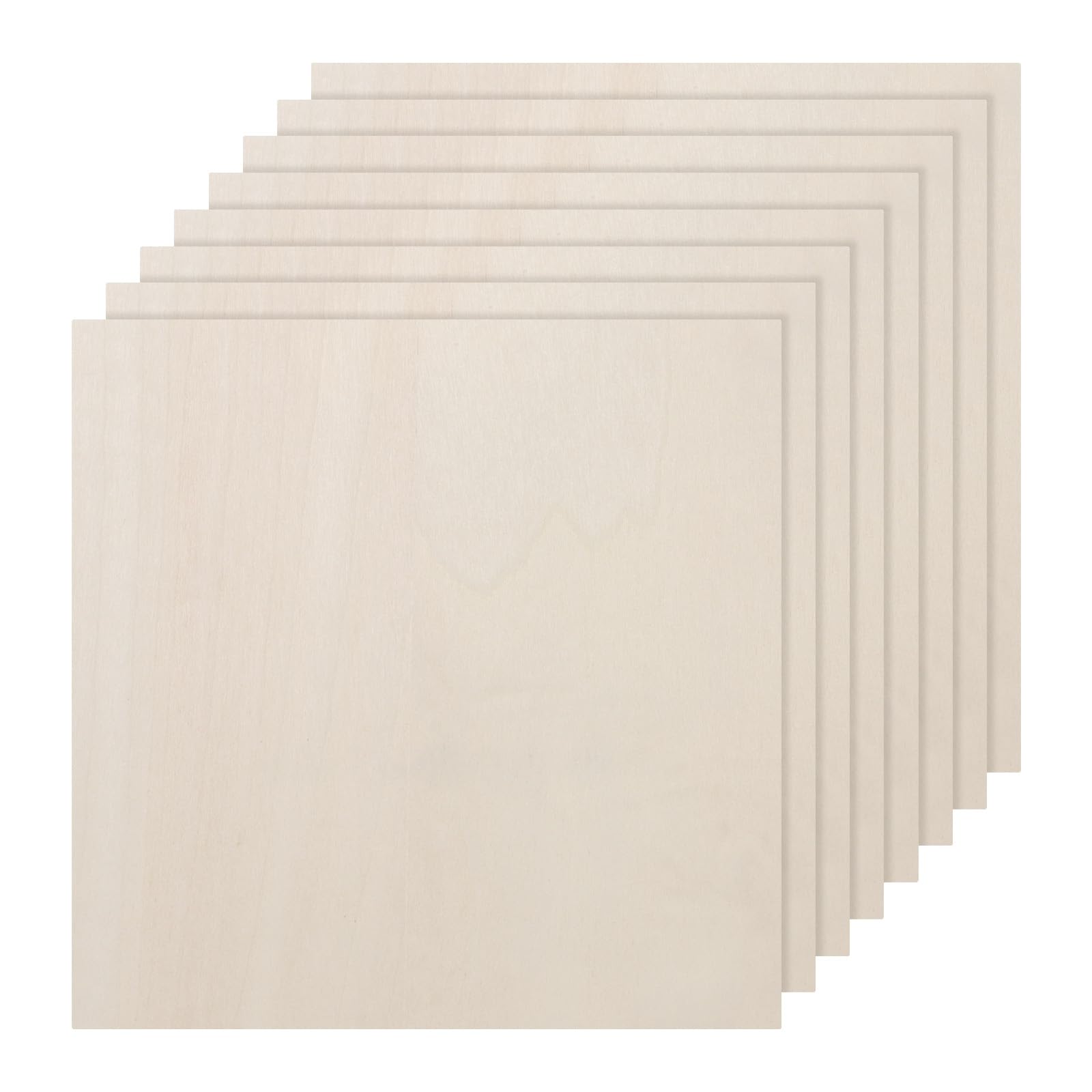DMiotech 8 Pack 8 x 8 x 1/8 Inches 3mm Thick Wood Sheets Basswood Sheets Unfinished Plywood Squares Plywood for DIY Craft Laser Wood Burning Drawing