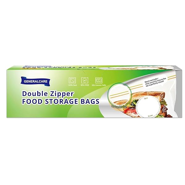 28 PCS GALLON STORAGE BAGS 10.5X11 IN FREEZER BAGS DOUBLE ZIPPER REUSABLE SANDWICH BAGS ZIP BAG FOR FOOD STORAGE FRUIT NUTS CAKES COOKIES SNACK MEAL PREP CONTAINERS