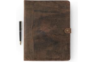 NOMADCRAFTSCO. Leather Portfolio, Leather Binder with Pen, Leather Portfolio for Men and Women, Leather Padfolio, Leather Folder, Portfolio Binder, Business Portfolio Men and Women