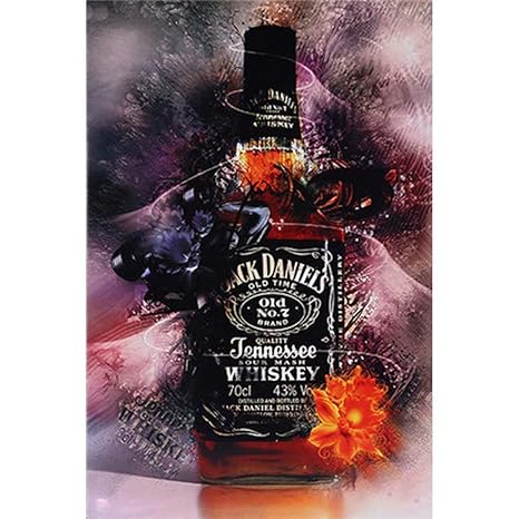 CBTsupply Blechschilder Jack Daniels Jennessee Whiskey Retro, Vintage-Design, ideal für Café-Bar, 30 x 20 cm