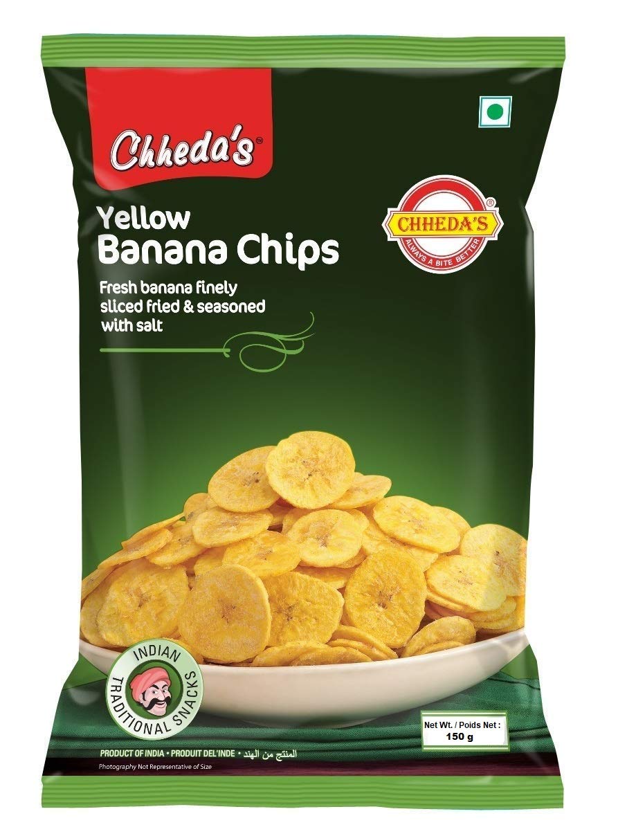 Chheda's Yellow Banana Chips Crispy Banana Wafer Indian Namkeen