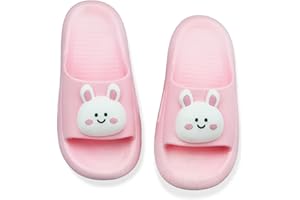 TOUNSOL Toddler Little Kids Slides Sandals Unicorn Shark Bunny Beach Pool Shower Slides Anti-Skid Home Bath Slippers Cute Summer Outdoor Shoes for Girls and Boys