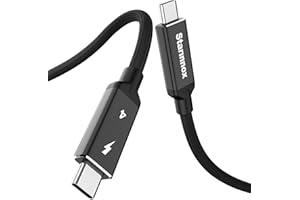 Thunderbolt 4 USB4 Cable, 40Gbps Data Transfer, 8K HD Display, 240W Fast Charging, Compatible with Thunderbolt 3/4 & USB-C De