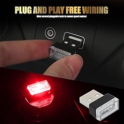 Crynod Pack-4 Car Led Lights, USB Ambient