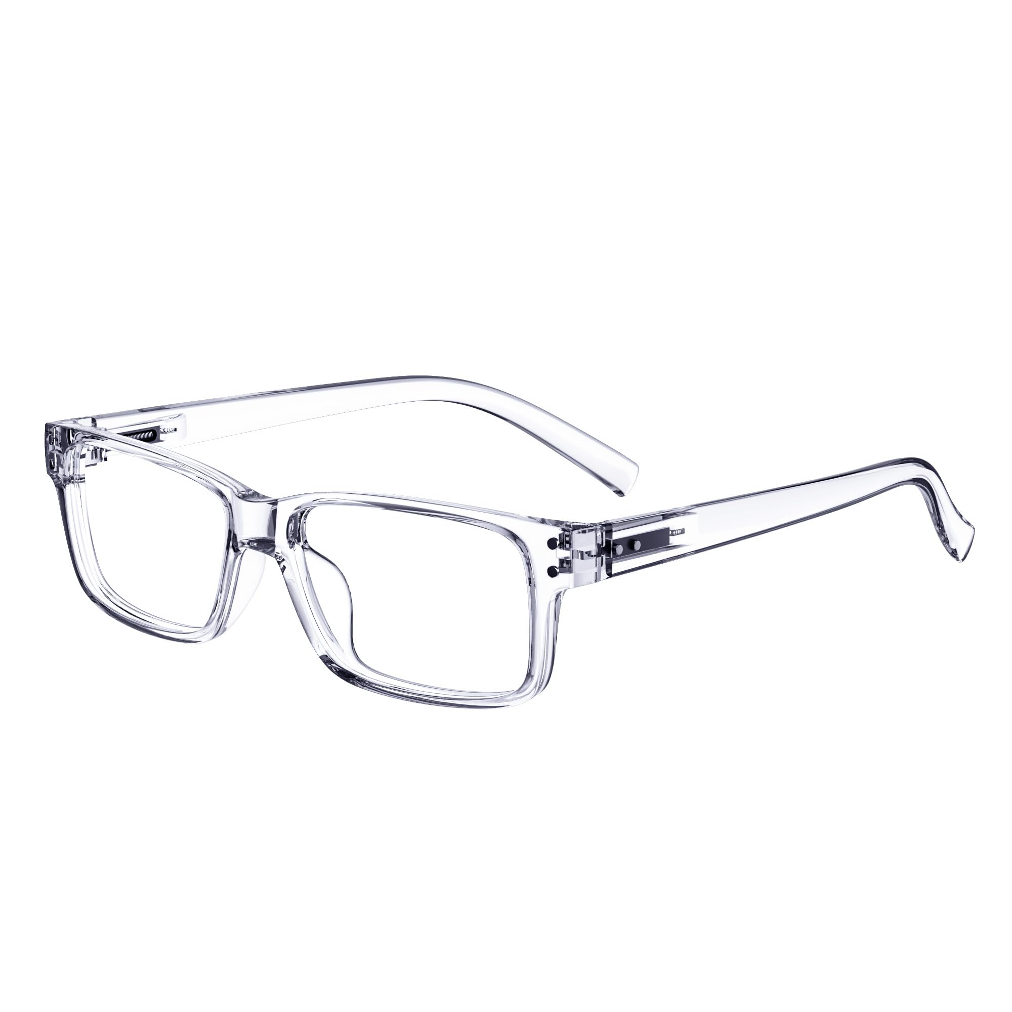 Eyekepper Spring Hinges Vintage Eyeglasses Men(Transparent Frame)
