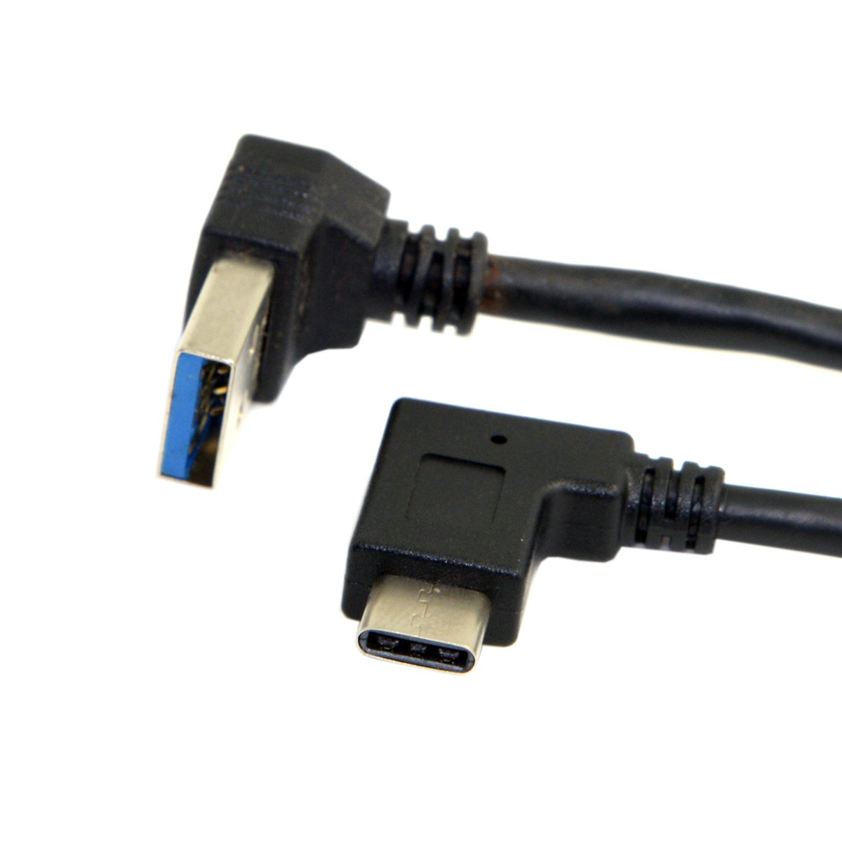 chenyang CY Reversible USB 3.1 Type C USB-C Angled to Up Angled 90 Degree A Male Data Cable for Tablet Mobile Phone 30cm