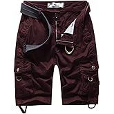 FOURSTEEDS Women's Cotton Relaxed Fit Casual Multi-Pocket Bermuda Cargo Shorts