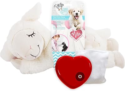 ALL FOR PAWS Little Buddy Heartbeat Sheep Puppy Toy With Heat Pack
