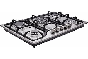 Deli-kit 30 inch Gas Cooktops Dual Fuel Sealed 5 Burners Gas Cooktop Drop-In Stainless Steel Gas Hob Gas DK257-A01 Cooktop