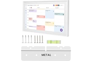 LANGZIHT No-Stud, No-Drill Wall Mount for Skylight 15” Digital Calendar – Metal Mount – No-Drill Installation for Drywall – Includes Level & Mounting Kit - Accessories for Skylight Calendar