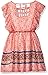 Speechless Girls' Chiffon Cage Back Knee Length Sleeve Less Round Neck Dress