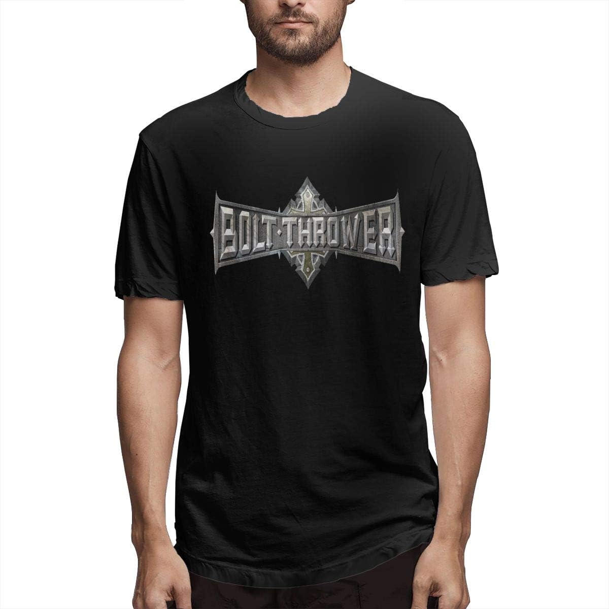 Men's Bolt Thrower Logo Comfort Soft Casual Slim Short Sleeve T-Shirt Cotton Shirts