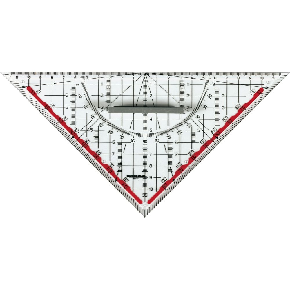 Rumold Technical Set Square / 10151 25 cm Smoke Grey Plastic with Handle