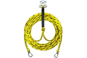 NIUTRIP Heavy Duty Boat Tow Harness for Tubing, Fits 4 Riders, Quick-Connect Clip for Easy Attachment, Durable Tow Rope for tubing