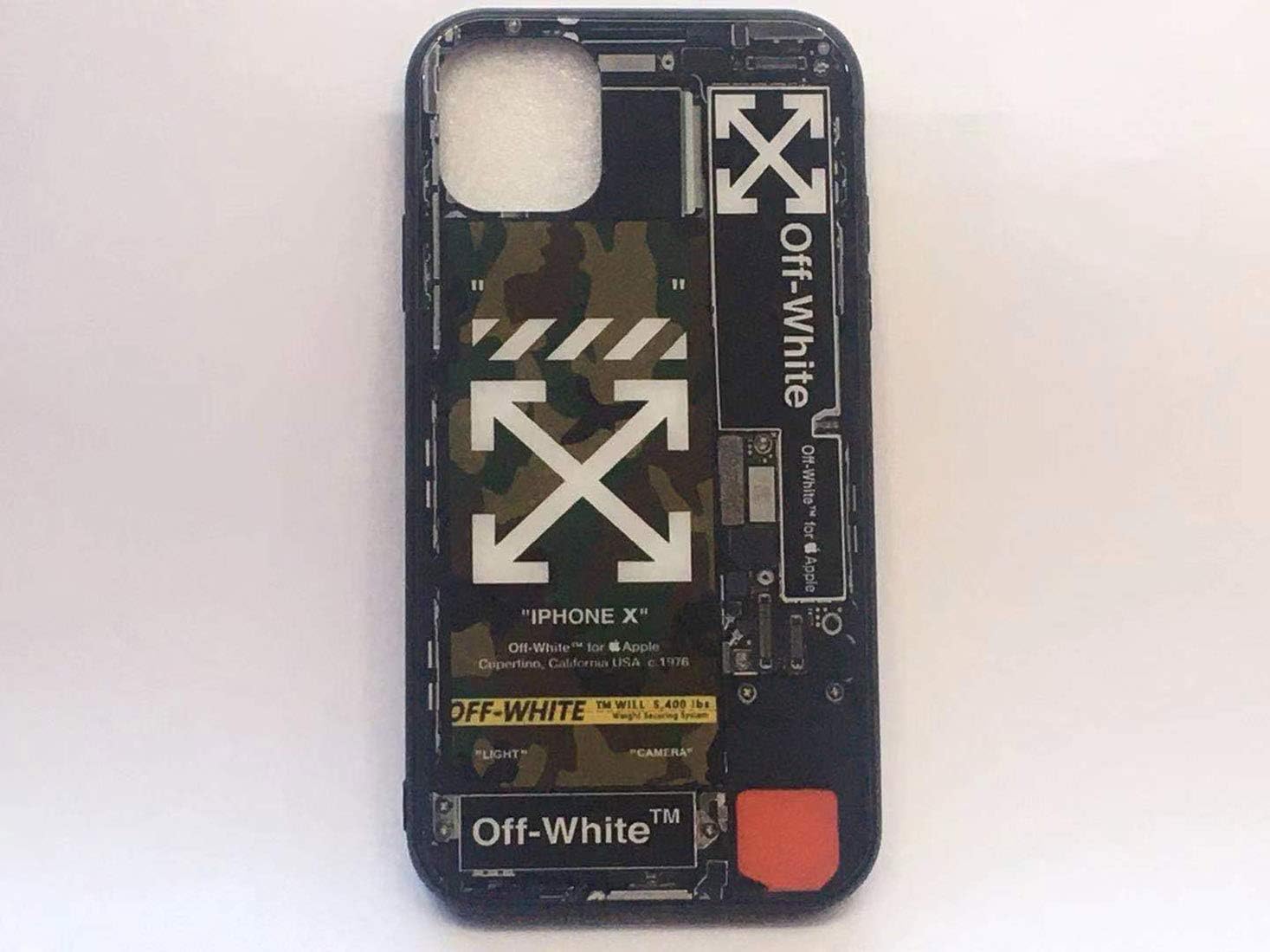 TYUSAN Off OW Phone Case Protective Premium Hard Case Ultra Slim Shock Proof Cover/Bumper/Skin/Cushio for iPhone (Off White Camouflage, iPhone 11pro)