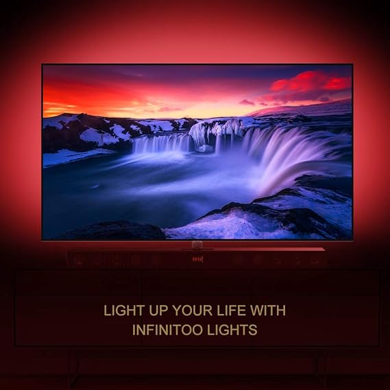 LED Strip, LED TV Hintergrundbeleuchtung infinitoo 2M 60er Bunt RGB LED Streifen für HDTV bis 60 Zoll, TV Beleuchtung mit 17K