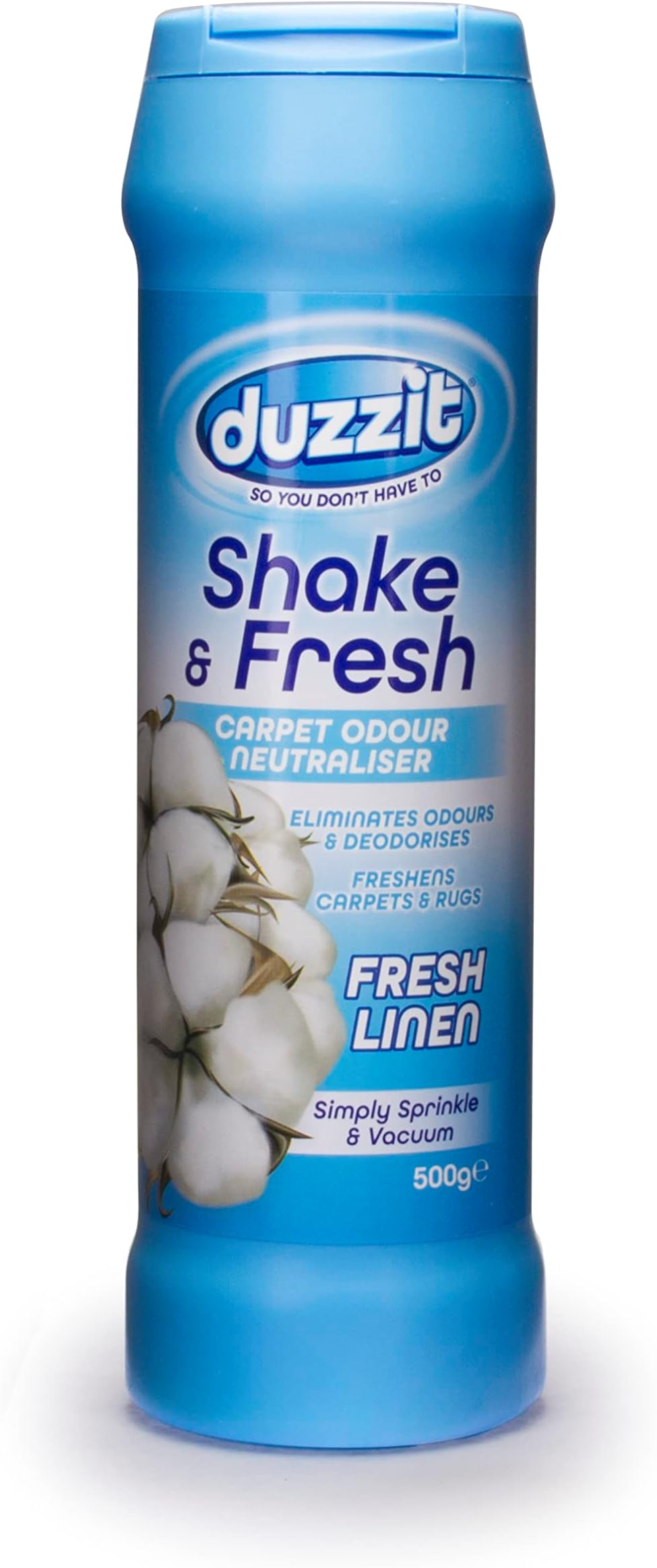 Duzzit Shake & Fresh Fresh Linen 500g Carpet Odour Neutraliser