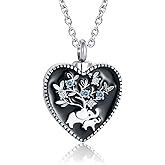 OutstandLong Elephant Cremation Jewelry Urn Necklace for Ashes Mother and Daughter Forever Stainless Steel Keepsake Memorial Animal Pendant for Womens Girls
