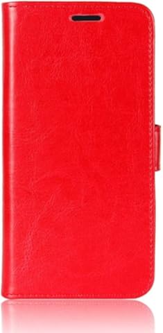 ZHANGYOUDE For la Caja Protectora del tirón Fujitsu Flechas Be4 R64 Solo Textura Horizontal con el sostenedor y Ranuras for Tarjetas y Monedero y Marco de Fotos (Negro) (Color : Red)