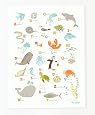 Sea Urchin Studio Safari Friends Wall Art Print Set - 6 Animal Prints, 8x10 Inches Each