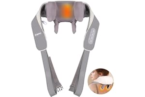 Ehightop 5D Kneading Neck Massager,Shiatsu Back Neck Massager with Heat,Cordless Electric Enjoy It Neck Massager,Massage Pillow for Neck,Back,Shoulder, Leg,Deep Massage at Home(Bronze)