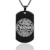 Personalized Necklaces for Men Women Yeshua Hebrew Name Jesus The Way Truth Life Christian Bible Pendant
