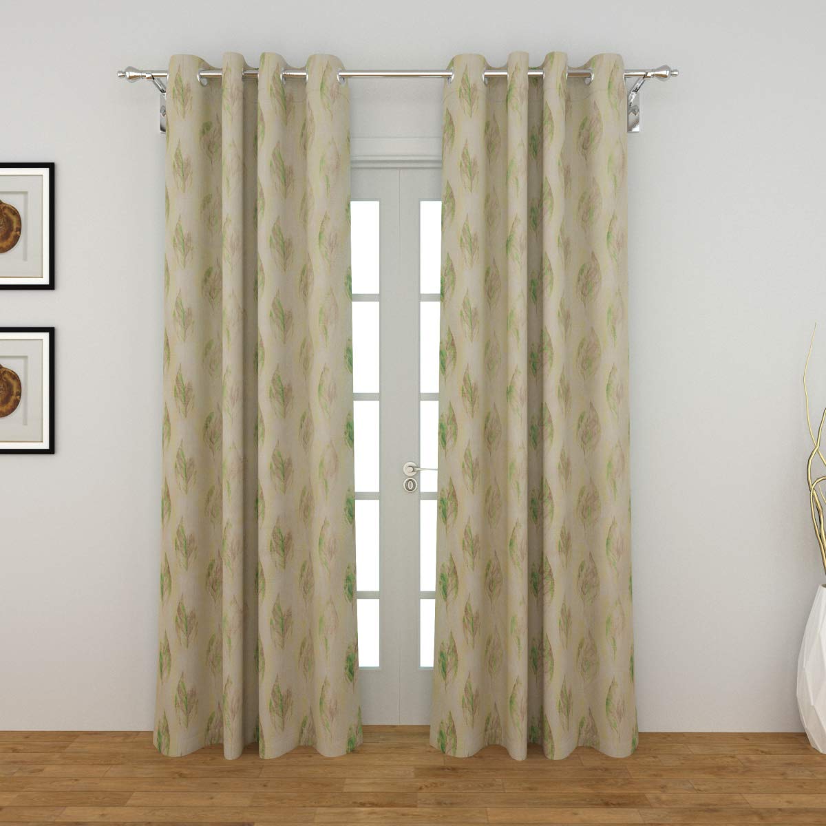 Buy Home Centre Rhythm Printed Door Curtains Set Of 2 Pcs