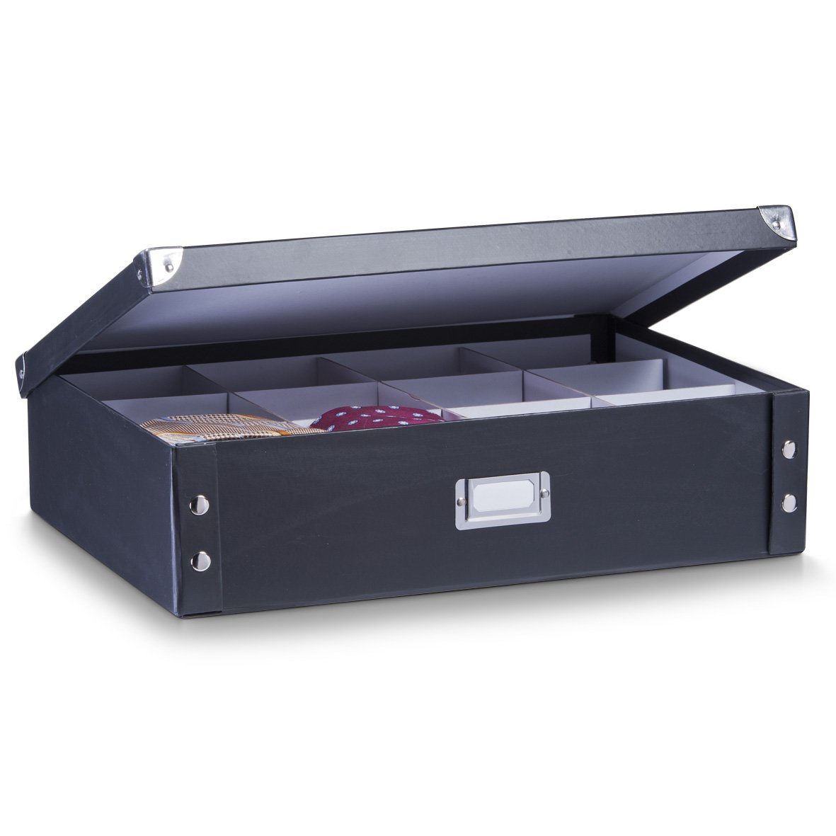 Zeller 17789 44.5 x 31.5 x 11 cm Belt/Tie Box Cardboard, Black
