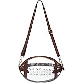 Clear Football Bag for Women Stadium Crossbody Clear Bag Sports Transparent Football Purse Gift for Game Day School Homecoming Game Day Sports Lovers Fans Cheerleaders