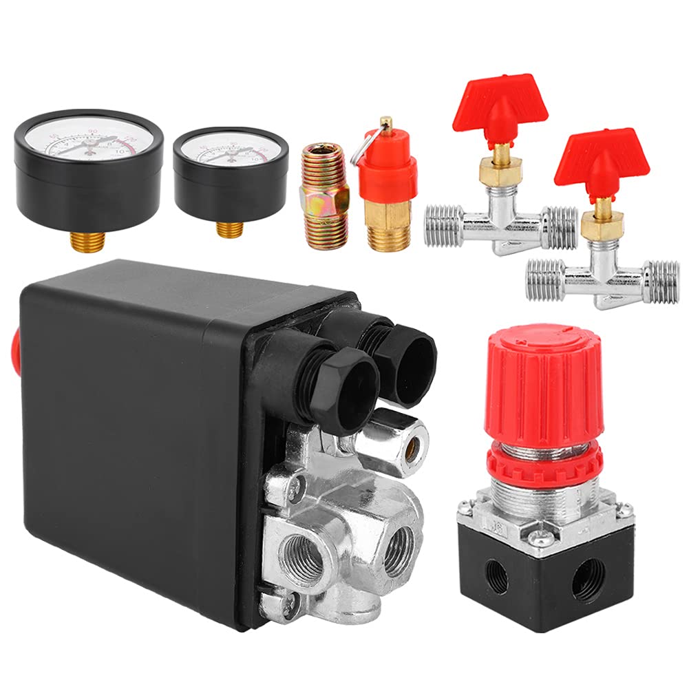 Air Compressor Pressure Switch Control Valve Assembly Square Four Holes Air Compressor Part(A)
