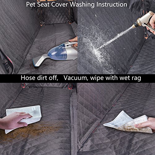 Lantoo Dog Seat Cover Large Back Seat Pet Seat Cover