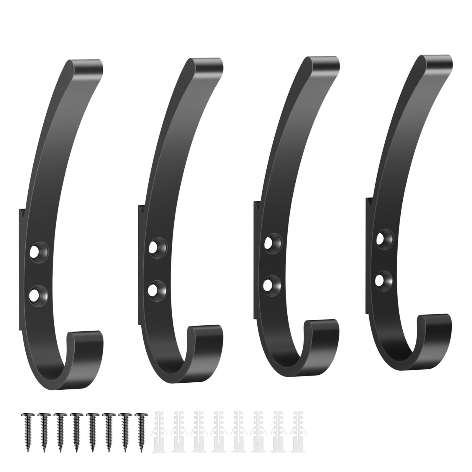 KYOEON Coat Hooks Wall Mounted, 4Packs