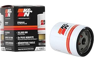 K&N Premium Oil Filter: 20,000 Mile Engine Protection with Wrench Off Nut: Compatible with Select TOYOTA/LEXUS/SUZUKI/CHEVROLET Vehicle Models (See Product Description for Select Models), HP-1003