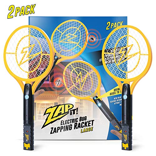 Zap It Electric Fly Swatter Racket, Rechargeable Fly Zapper Racket with