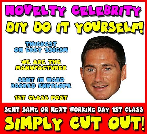 DIY - Do It Yourself Face Mask - Frank Lampard Celebrity Face Mask