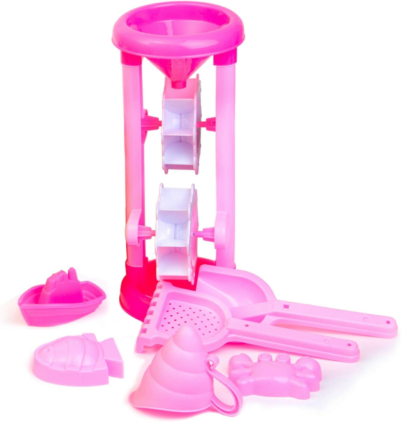 Beach Sand Toys for Girls Funnel / Sand Wheel, Rake