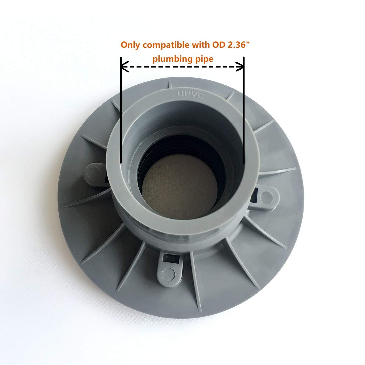 Neodrain 2Inch PVC Sub Drain, Shower Drain Base, No Hub Shower Drain
