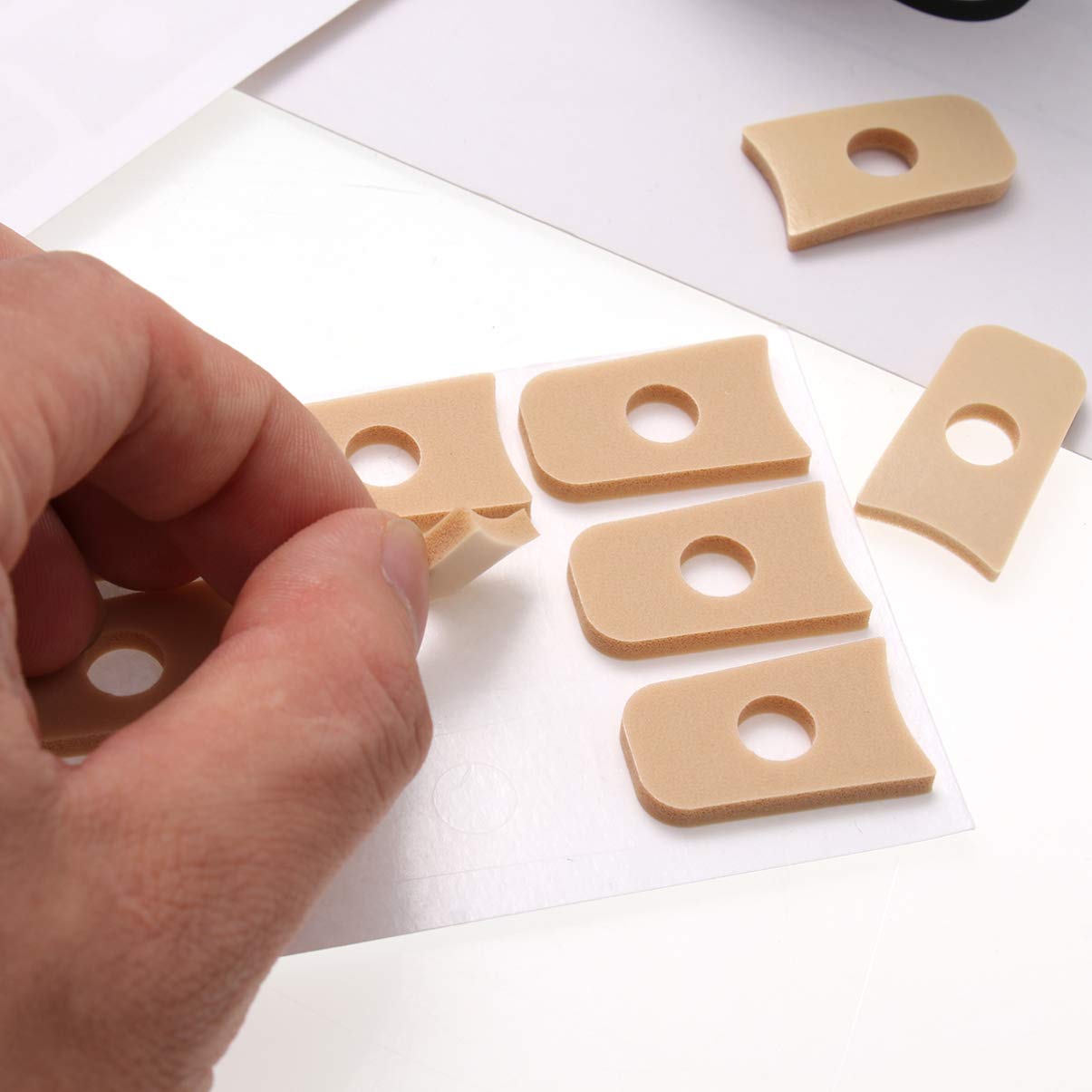 Heallily 45Pcs Felt Callus Pads Callus Cushions Toe Pads Self Adhesive Soft Foam Corn Pads Waterproof Toe and Foot Protectors : Beauty