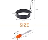 Cozii 2 Pack Egg Ring Molds Stainless Steel with Anti-Scald Handle view 7