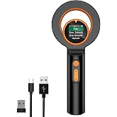 Symcode Pet Microchip Scanner RFID EMID Micro Chip Reader with 1.44IN TFT Display 134.2kHz 125kHz 15 Digits Pet Chip ID Scanner with Delete History Data Function