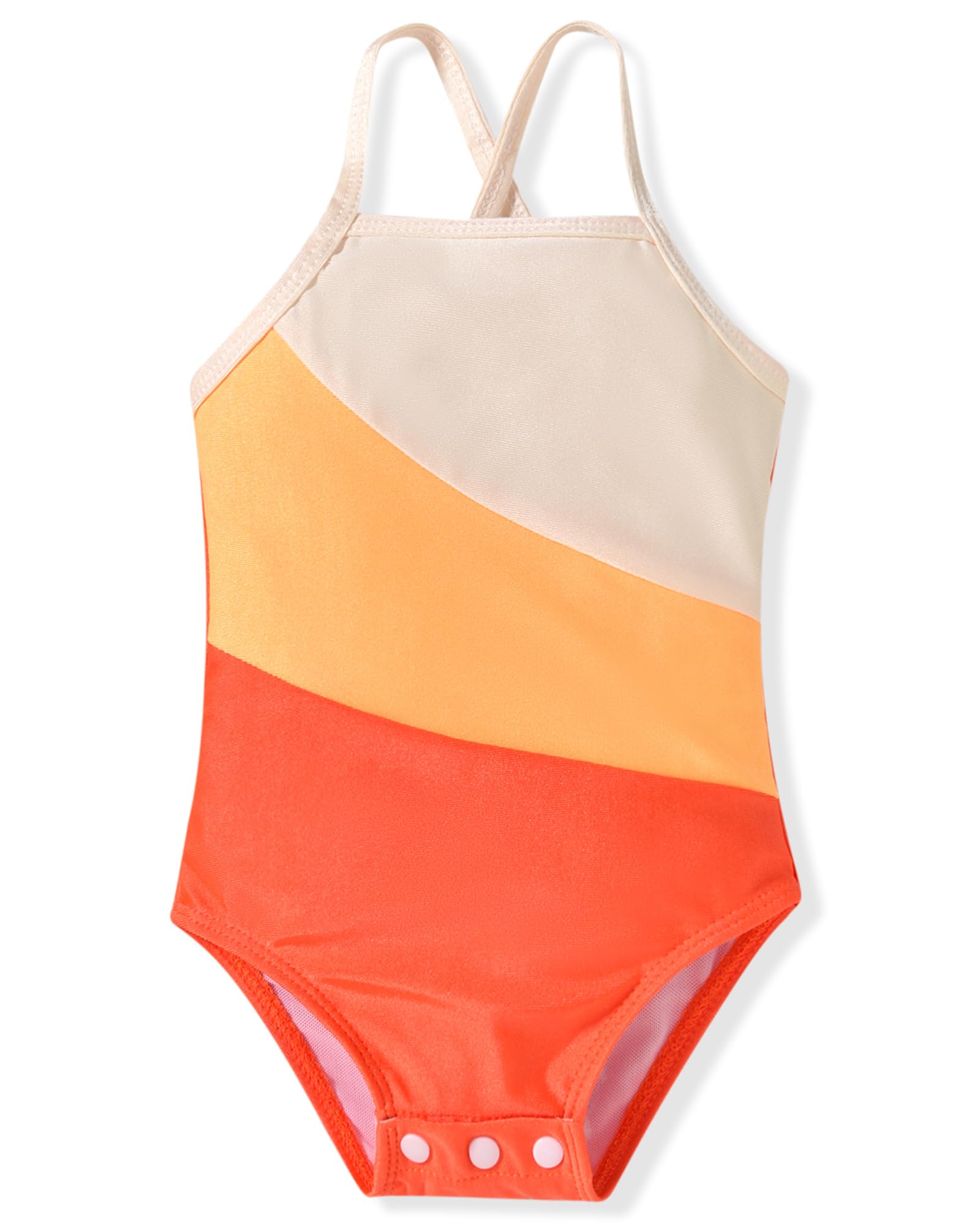 Photo 1 of Aalizzwell Toddler Little Girls One Piece Swimsuit Bathing Suit Adjustable Swimwear Beach Wear 2T - 3T Orange