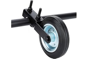 AIHMILCL Gate Wheels for Metal Tube Gate Driveway Gate Fence Wheels for Gates 6" Farm Gate Wheel Swing Gate Fence Support Gate Latches for Metal Gates Black