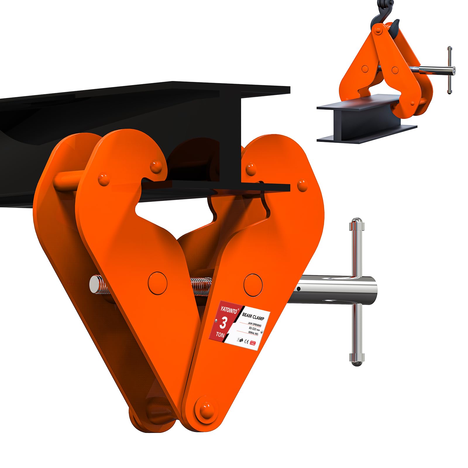 Mua Vertical Beam Clamp 6600lbs/3 ton Capacity 3.9-11.81Inch Opening ...