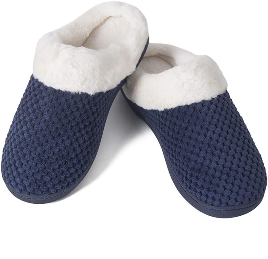 YALOX Slippers for Womens Warm Memory Foam Anti-Slip House Shoes Comfortable Cotton Slippers Home Bedroom Shoes Indoor & Outdoor